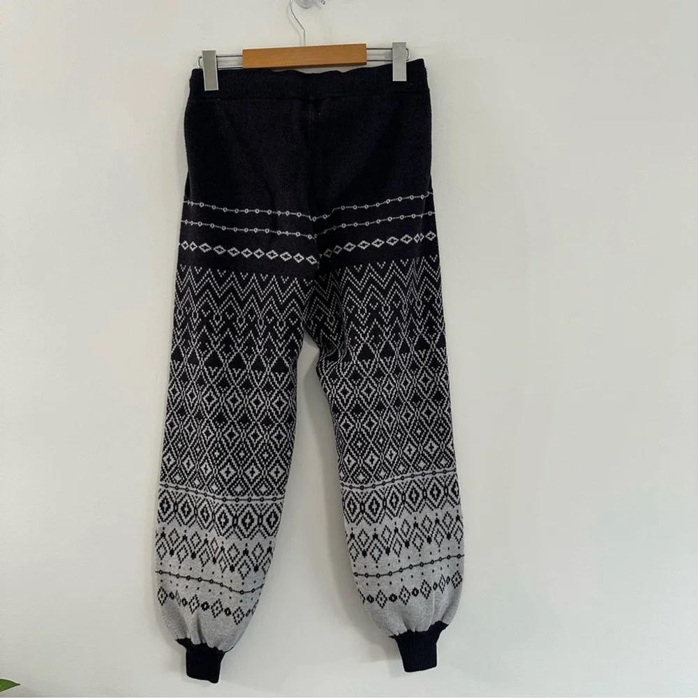 Joie Geometric Print Knit Joggers Sweatpants Grey Size Small Loungewear - Picture 3 of 13